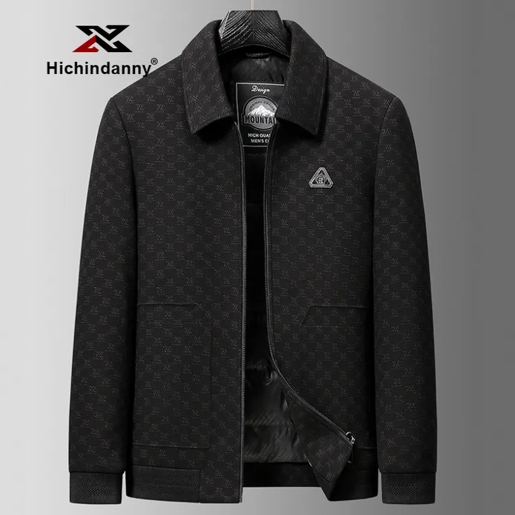 HICHIN男士轻薄防风羽绒服翻领冬季新款时尚保暖鸭绒羽绒夹克外套