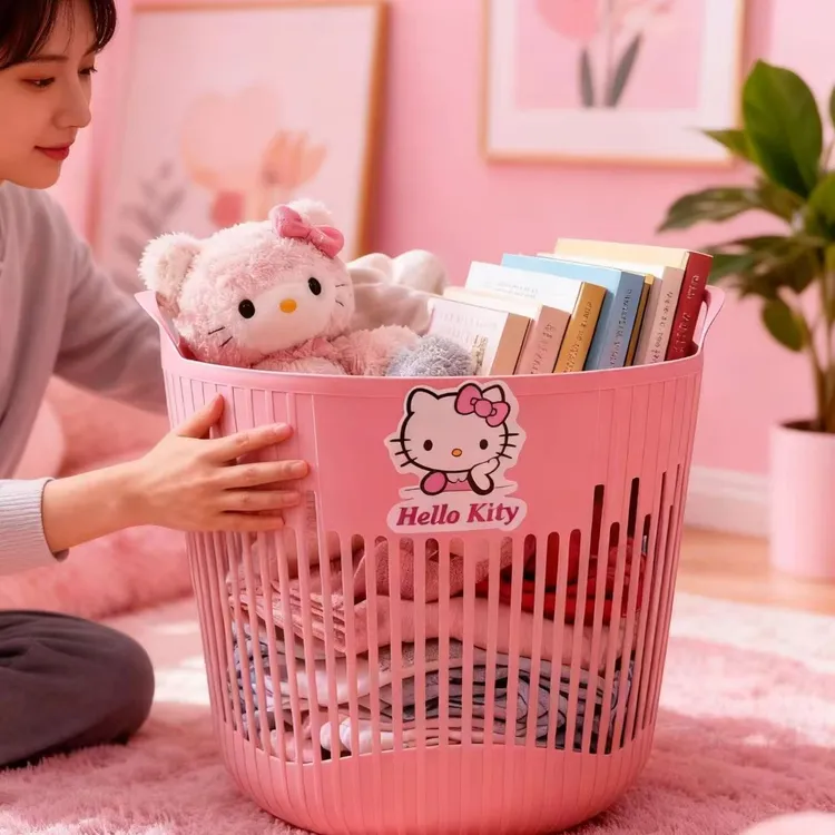 【到手两个】塑料家用浴室洗衣篮卫生间小号收纳筐多功能脏衣篓