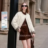 双11好物【防水易打理】三彩25冬季新款90白鸭绒羽绒服轻薄宽松短款