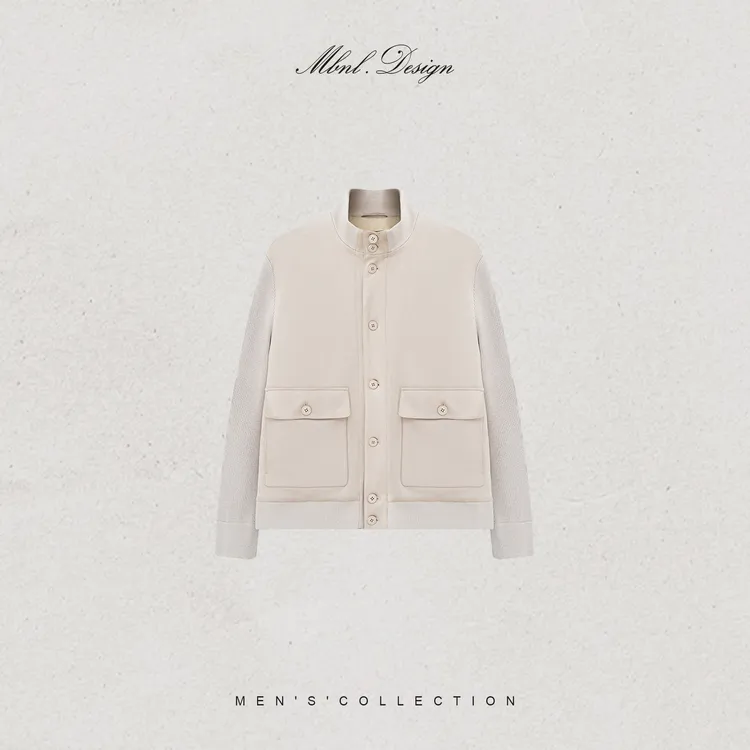 MBNL-F「B.C-Broux」秦磊男装90白鹅绒牛皮麂皮绒夹克LL-WWT0166