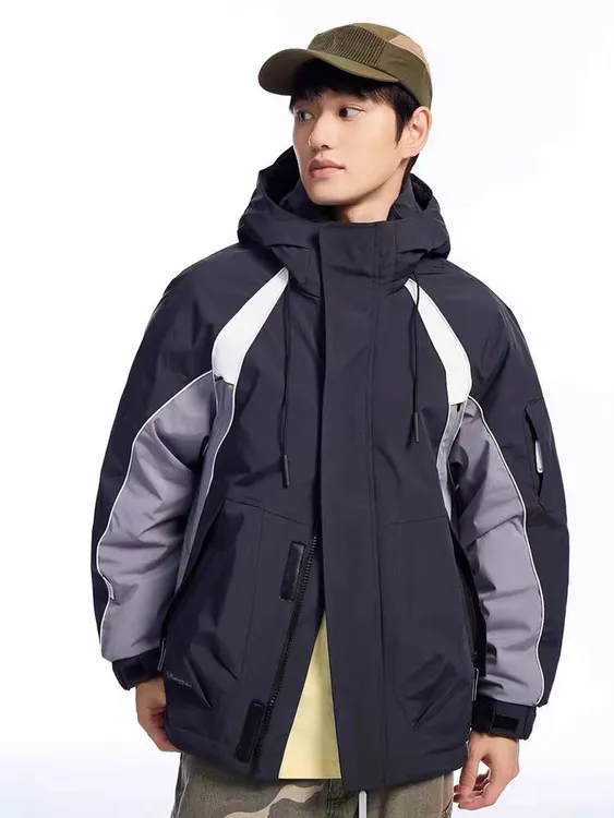 1170 # 压轴年货杭州出品N种黑科技撞色户外冲锋衣羽绒服滑雪服男