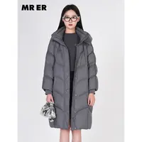 【小余专属】休闲宽松中长款连帽羽绒服R4D03334