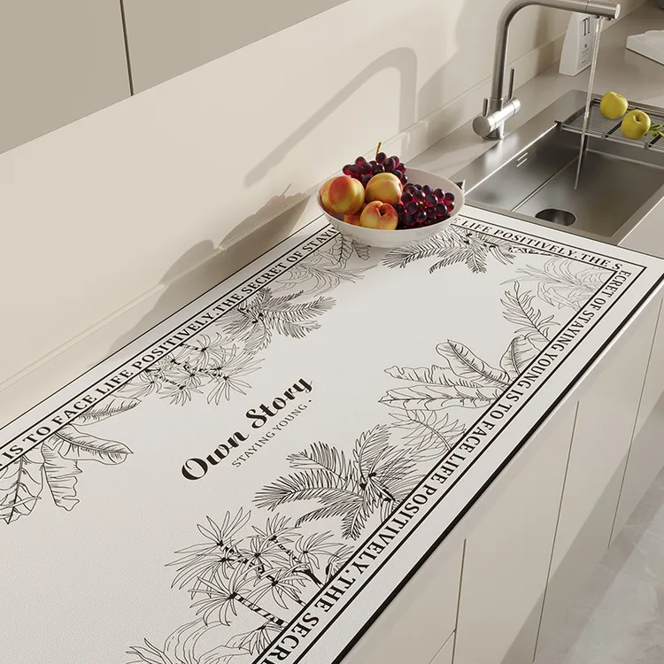 长条厨房台面垫子沥水垫吸水免洗好打理防滑速干水龙头吸水垫浴室