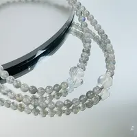 【233 明月照我心】灰月光蓝月光白水晶项链6-12mm多样性发其一Z
