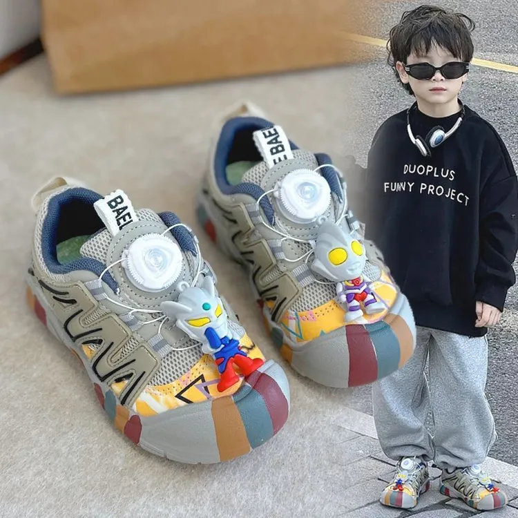 韩版男童奥特曼运动鞋子2025秋季新款儿童爆款男孩中大童户外童鞋