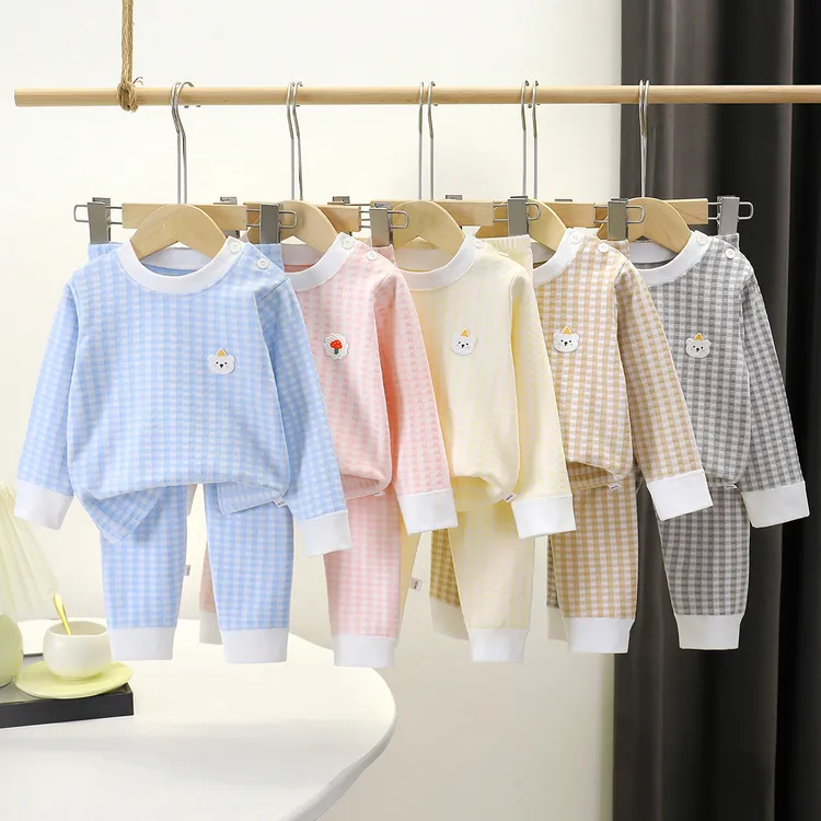 儿童家居服套装秋季新款男童睡衣舒德绒保暖内衣套装女童秋裤童装