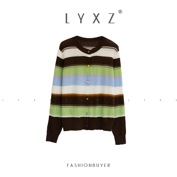 LYXZ x 大小与【雾色生长】新款气质开衫慵懒风百搭长袖针织80260