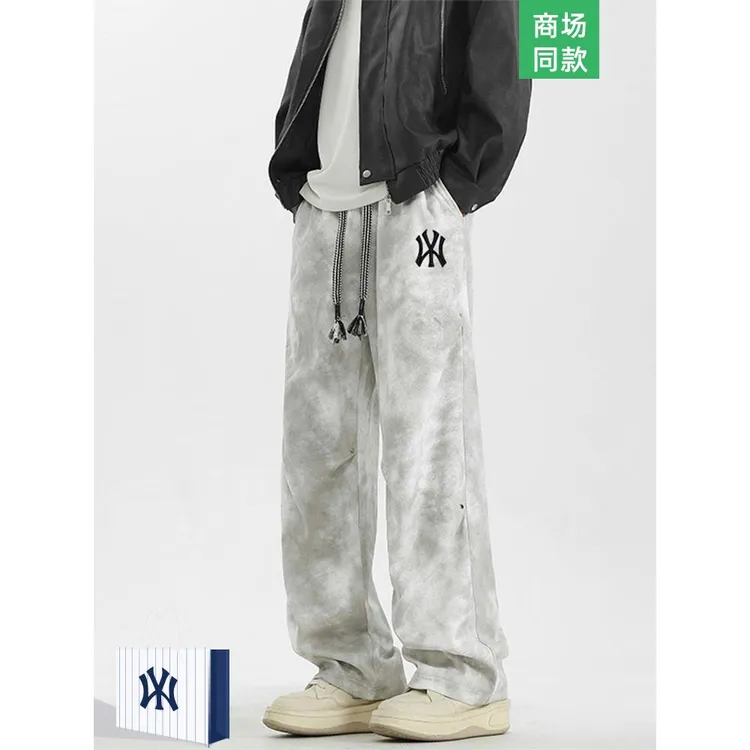 【TQUX港奢男装】时尚轻奢秋季脏脏牛仔裤男日系复古宽松百搭休闲裤