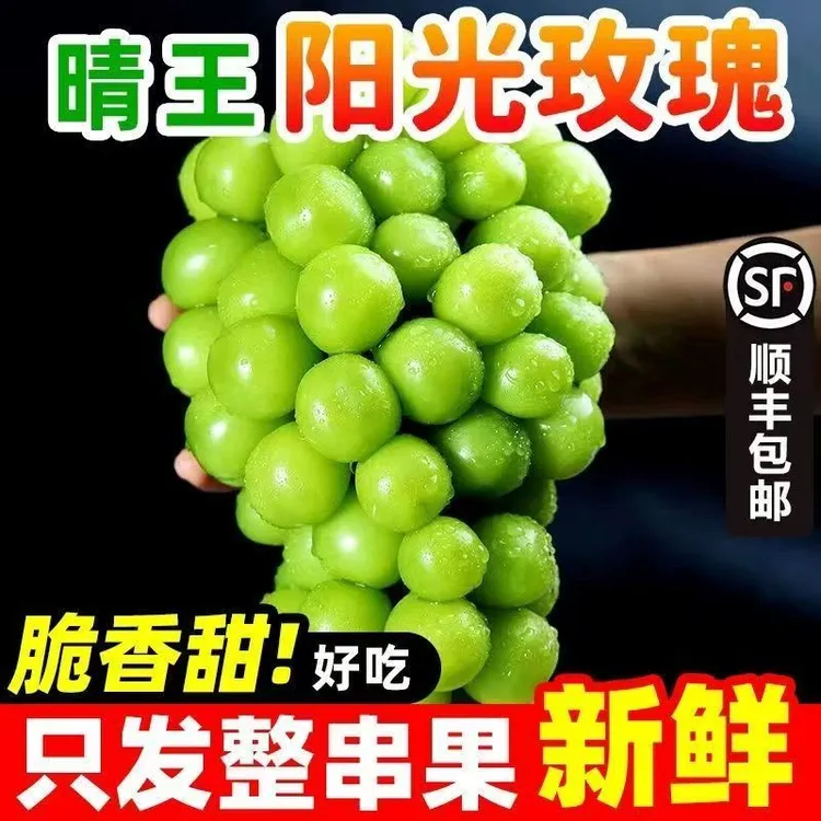 【顺丰包邮】大串阳光玫瑰葡萄多汁香甜整串发货应季水果新鲜葡萄