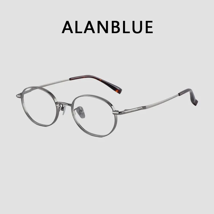 高度近视眼镜框超轻小框可配度数纯钛椭圆小脸窄框眼镜架LS-6008