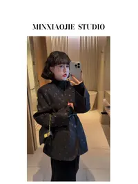 1195#加棉拼接立体小花朵外套