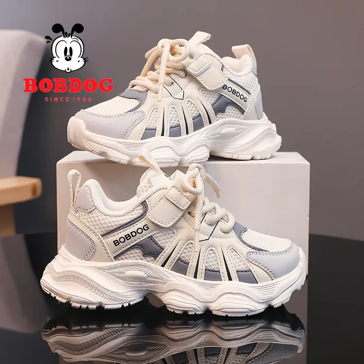 巴布豆女童运动鞋2025新款儿童早秋鞋女孩透气网鞋女宝秋季老爹鞋