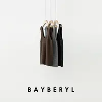  BAYBERYL老贝U领点子背心无袖百搭叠穿秋针织衫9ZZS5I1522-9/17