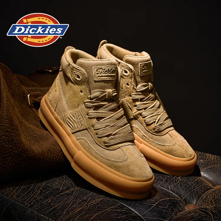 Dickies春季男鞋透气增高德训鞋百搭高帮休闲鞋户外时尚复古板鞋商品图