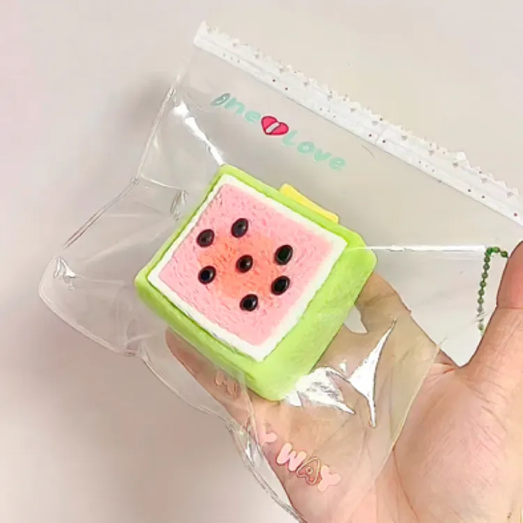 西瓜小方捏捏 乳膏泥奶油泥食品级捏捏解压神器