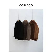 OSENSO"卷卷熊"秋冬通勤百搭保暖抗风显瘦中长款毛毛外套WT250957