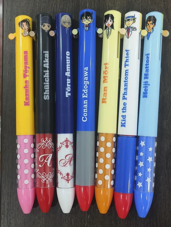 日本本土大牌笔柯南联名双耳笔红+黑