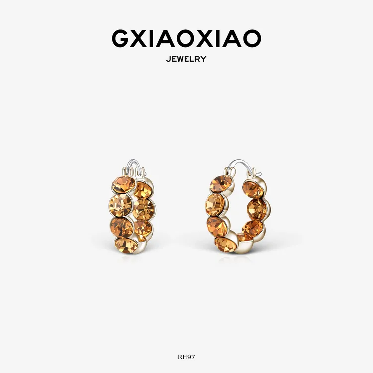 G XIAOXIAO耳饰流光风气质复古高级港风圆圈耳环 RH97新年礼物