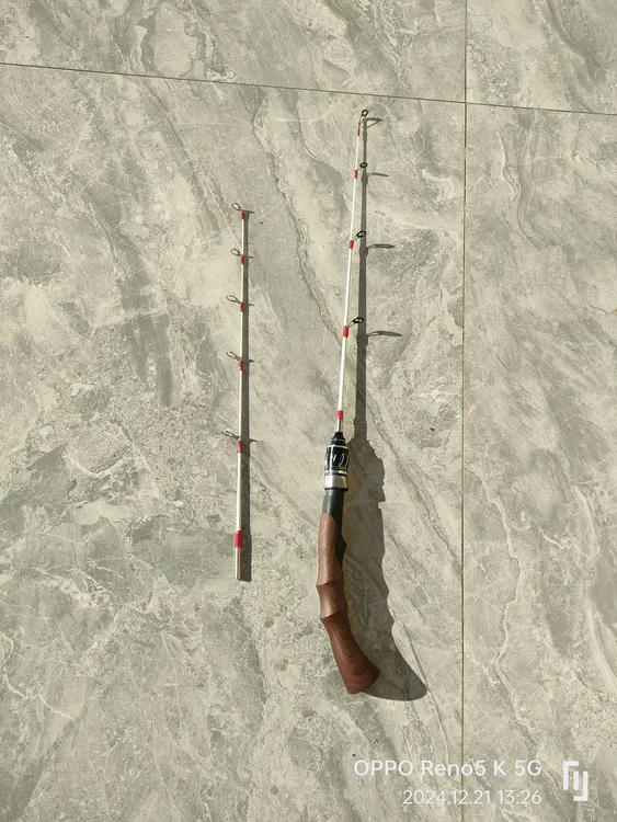 冰钓竿60公分长度扁稍圆稍两支竿稍