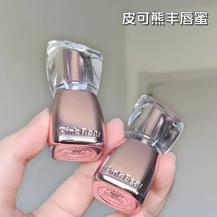 Pinkbear丰唇蜜水光唇釉低饱和伪素颜口红显白持妆清透丰润嘟嘟唇