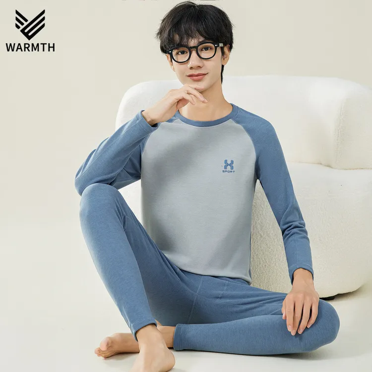 青少年秋衣秋裤套装初高中学生大童孩德绒线冬季薄款男士保暖内衣