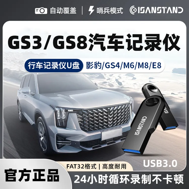 闪立派U盘适用于传祺GS8M8M9ES9记录仪高速U盘哨兵模式Type-C优盘