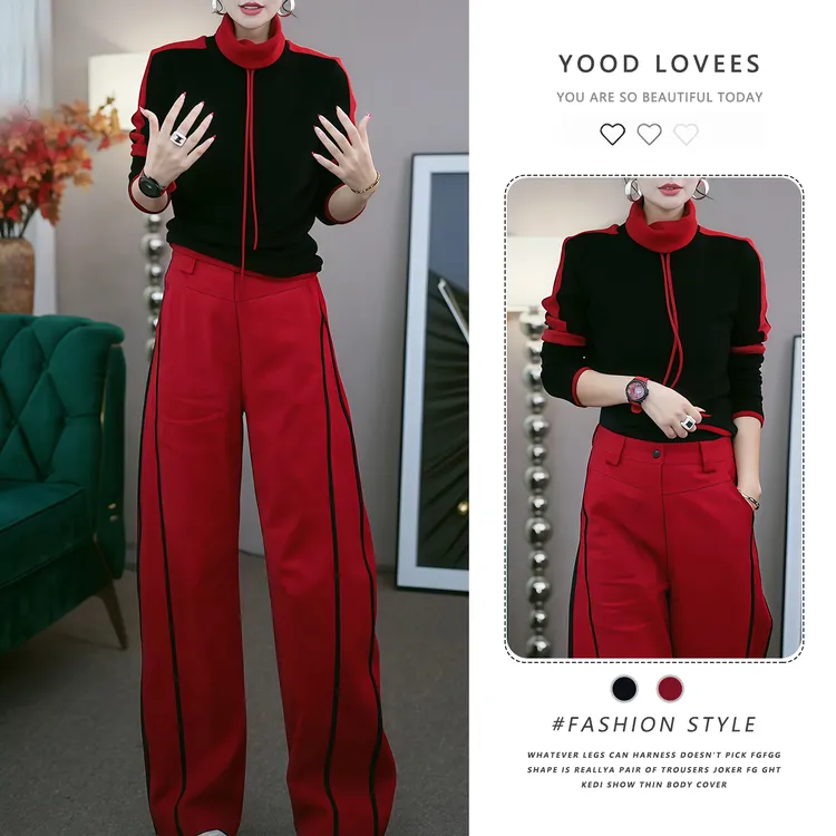 2025新款休闲时尚套装女秋冬时尚洋气减龄显瘦两件套日常通勤套装