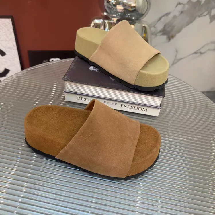 韩版厚底增高拖鞋女夏季新款透气舒适百搭复古外穿一字拖9966