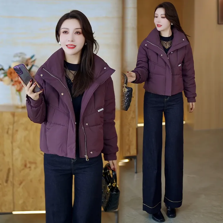 时尚短款棉服女2025冬季新款洋气宽松显瘦百搭保暖棉衣外套潮