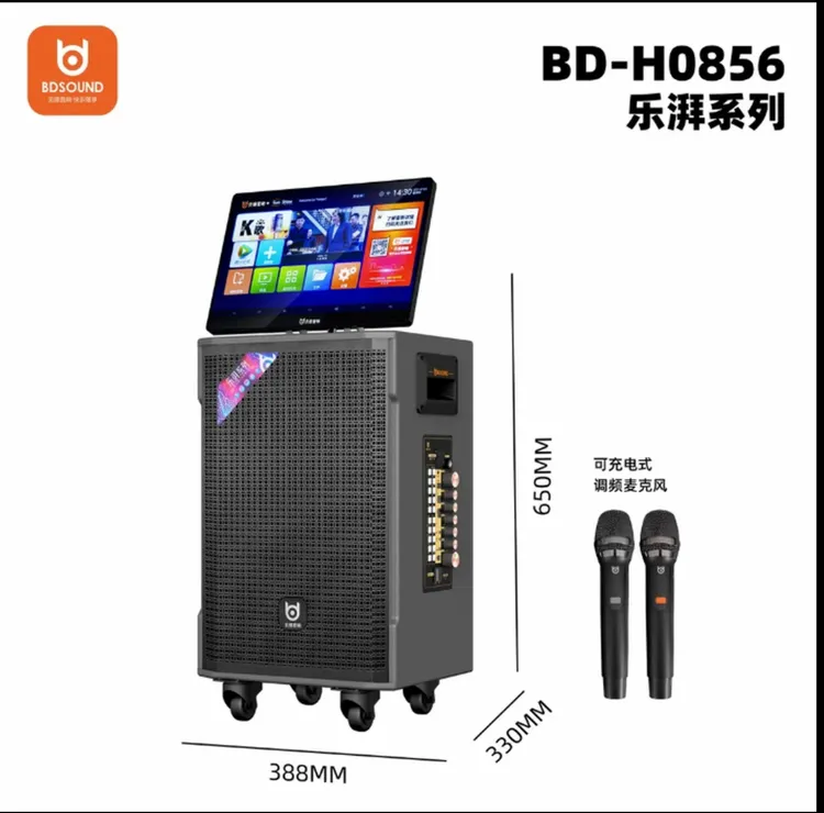 贝德BD-H0856乐湃系列视频WIFI专业级专业级k歌户外k歌音箱