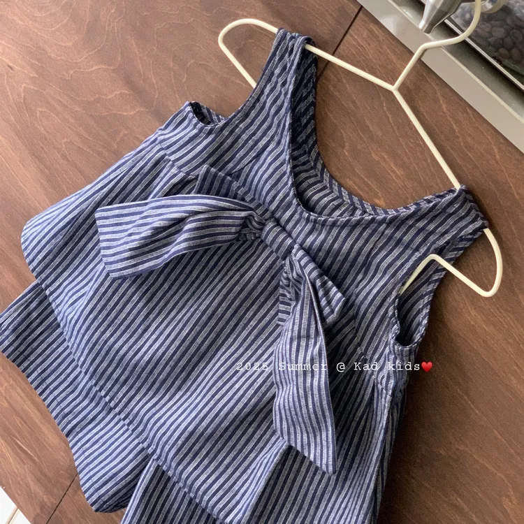 V5061-条纹蝴蝶结套装