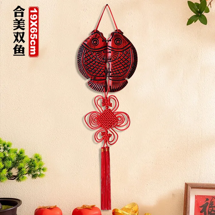 玄关餐厅客厅小挂件实木手工中国结壁挂墙上中式装饰挂饰入户门饰