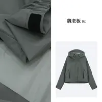 W.Diva【等风来】早秋灰色品质连帽拉链风衣外套慵懒风女1CDM19210