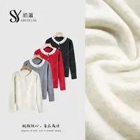 【仟娜】显白到飞起~时尚圆领蕾丝拼接减龄遮肉宽松毛衫SY73MS2509