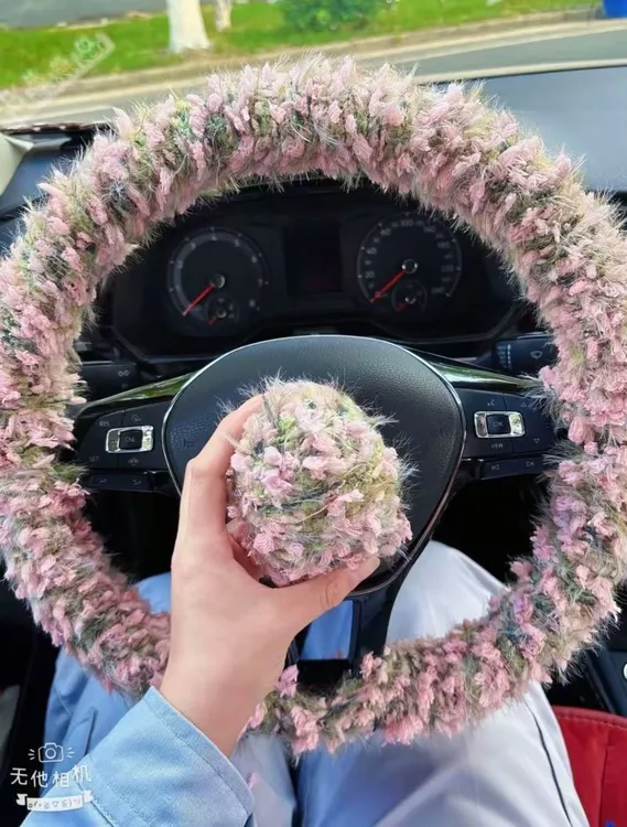 可可丽&绿野仙踪diy手工编织方向盘毛线团围巾材料