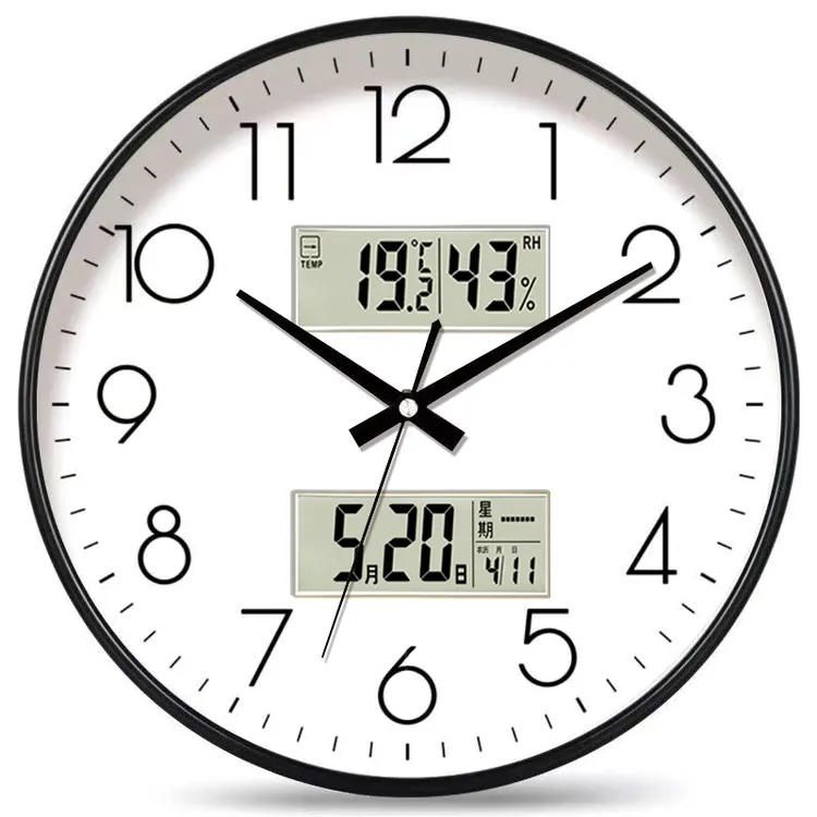 静音挂钟创意时尚石英钟表简约时钟客厅卧室钟表现代家庭机芯挂表商品图