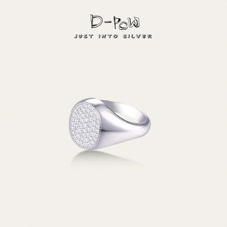 灯小炮 925银合成锆石戒指 戒指（9197）轻奢时尚彩色设计师百搭