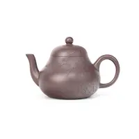 SZJ梨形壶145cc正宗紫泥宜兴紫砂壶纯手工名家陶刻收藏茶壶工夫茶