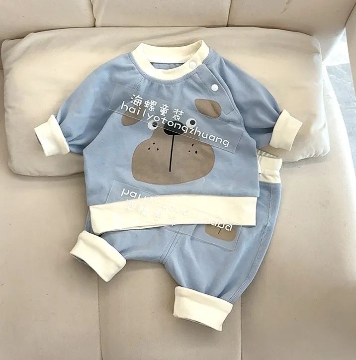 2025新款秋宝宝婴幼儿棉质春秋分体两件套百搭外穿衣服