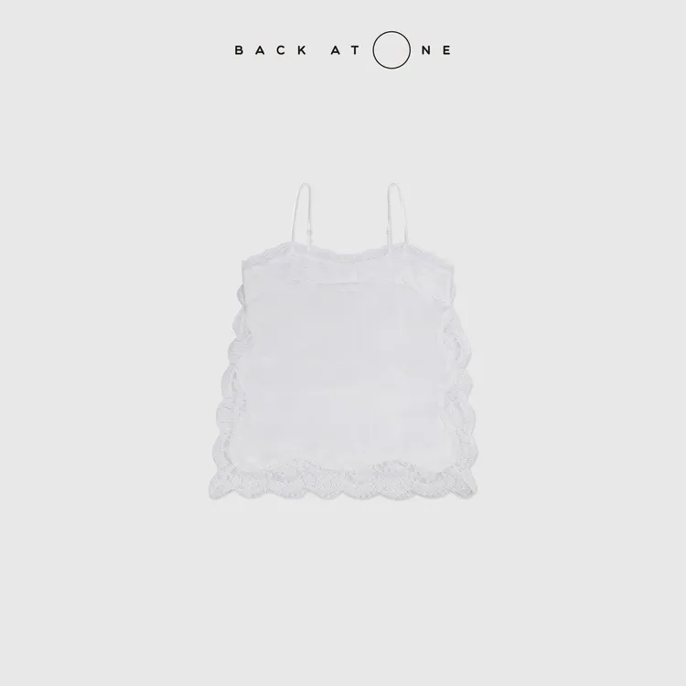BACKATONE“浪漫缪斯”精美蕾丝优雅亲肤白色吊带 BFF-1BF466Q-K