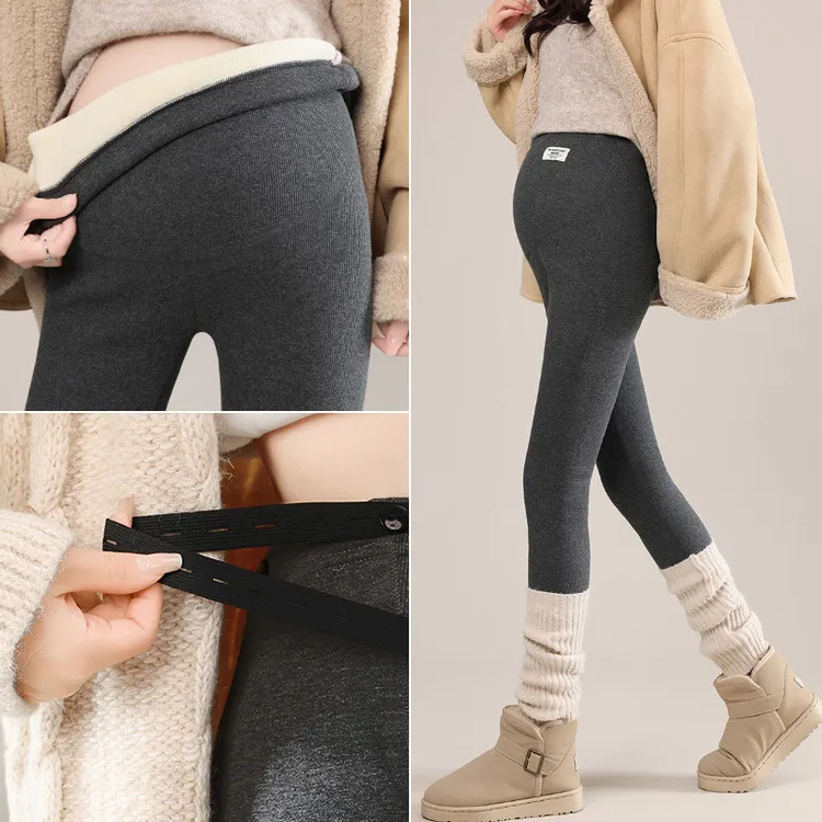 孕妇打底裤加厚加绒2025新款秋冬外穿孕期不勒肚子托腹保暖孕妈装