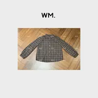 CMZW*英伦格*小众极简百搭舒适显瘦小圆领衬衣JS-C-25090701