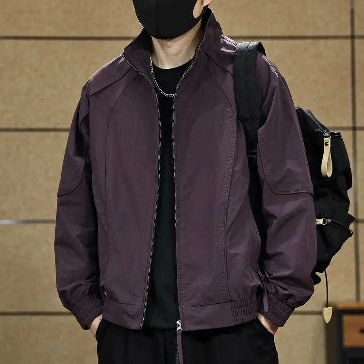 立领夹克外套男士2026春秋季新款潮牌宽松痞帅休闲百搭秋装上衣服