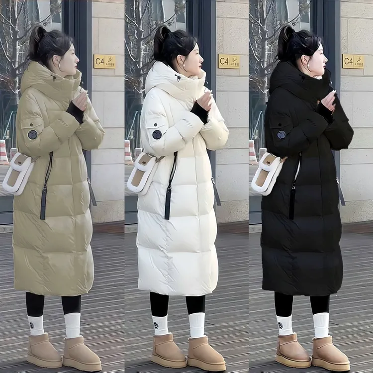TSKM加厚服2025中长款棉袄过膝冬季时尚棉衣百搭新款防寒外套