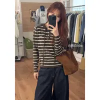 【木白】“诗韵”休闲条纹连帽百搭秋款卫衣