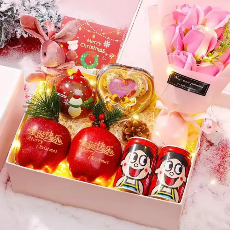 儿童圣诞节苹果礼盒 送女友闺蜜平安夜女朋友创意礼盒平安果包装