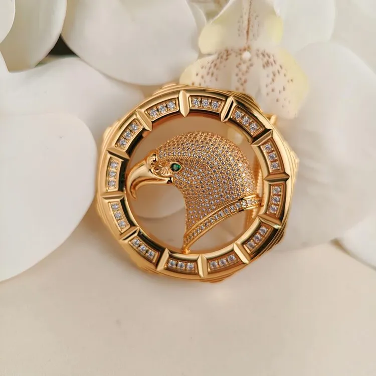 华南史蒂芬皮带扣圆形男士皮带头商务银色镶钻时尚金色高档腰带扣