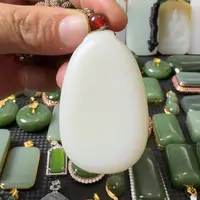 颈饰未镶嵌和田玉羊脂白玉保平安无事牌