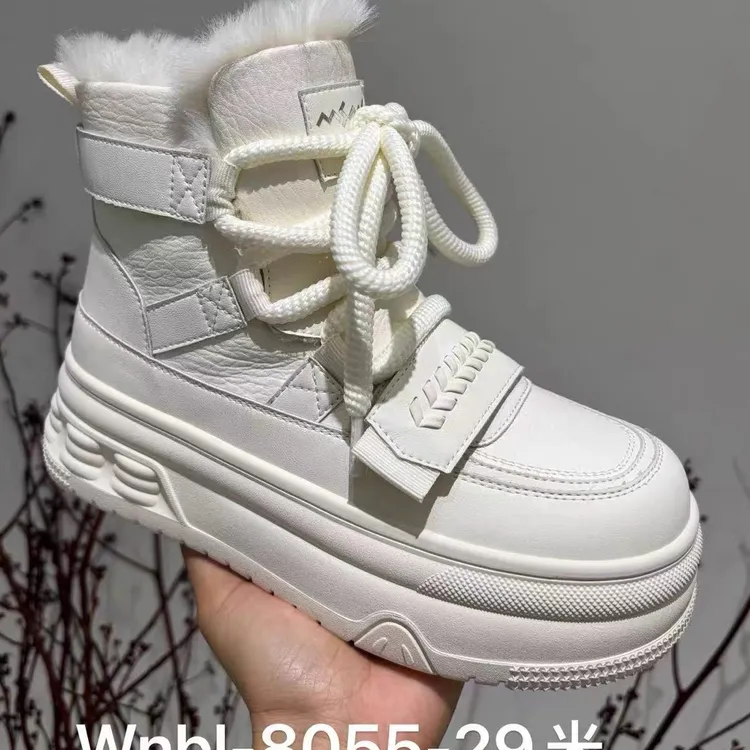 8055-29玛莎玛索女鞋2025新款冬季加绒加厚鞋雪地靴