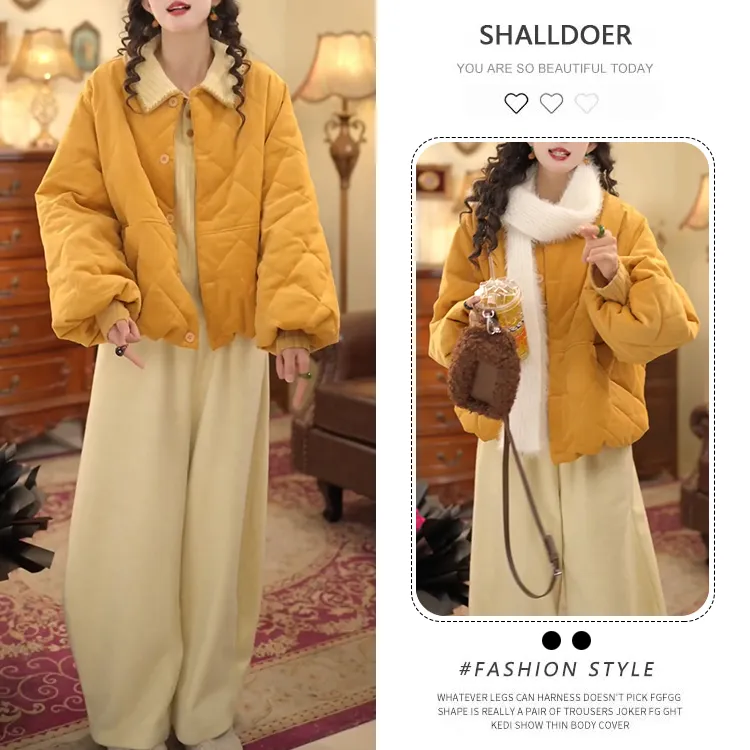 2025个性菱格外套针织阔腿裤套装翻领设计复古风秋冬穿搭三件套